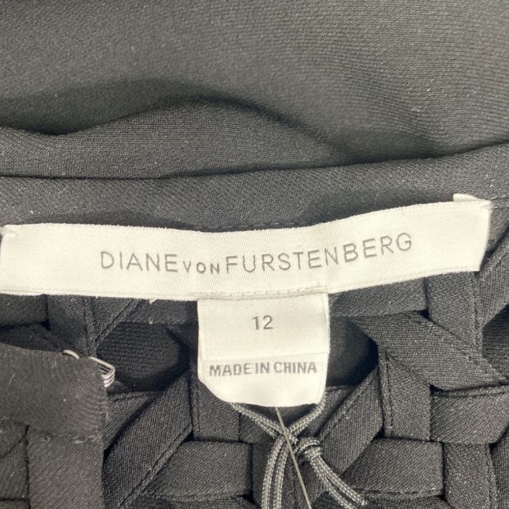 Diane Von Furstenberg sleeveless crochet top midi dress-Size 6 Black Hope Dress - Picture 5 of 7